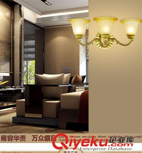 歐式壁燈 雙頭壁燈床頭燈具簡約創(chuàng)意土金豪北歐美式臥室田園客廳蠟燭壁燈