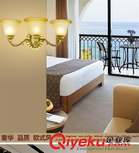 歐式壁燈 歐式美式復(fù)古時尚鏡前燈 衛(wèi)生間浴室臥室壁燈化妝燈三頭原始圖片2