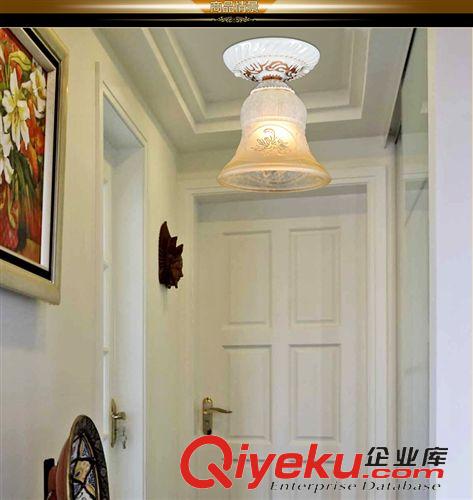 歐式吸頂燈 單頭地中海田園歐式小吸頂燈陽臺過道門廳玄關衛生間燈飾