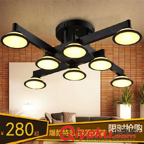 吸頂燈 LED吸頂燈 美式鄉村現代簡約創意吸頂燈 工業復古餐廳吧臺臥室燈