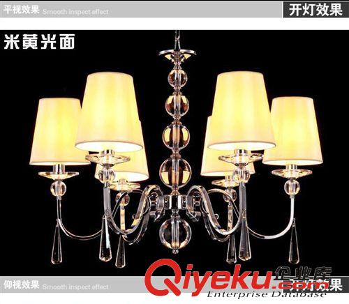 吊燈 簡約歐式客廳餐廳水晶吊燈后現代飯廳書房臥室吸頂燈鐵藝6頭吊燈原始圖片3