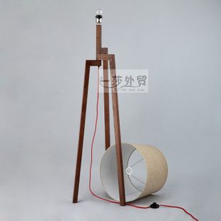 臺(tái)燈/落地?zé)?歐潮燈飾現(xiàn)貨美式鄉(xiāng)村麻布簡(jiǎn)約客廳臥室紅木旋轉(zhuǎn)實(shí)木布藝落地臺(tái)燈原始圖片2