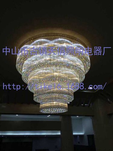 水晶燈Crystal lamp 廠家訂制燈具 大型酒店工程水晶燈具 別墅豪華會(huì)所大堂大廳吊燈