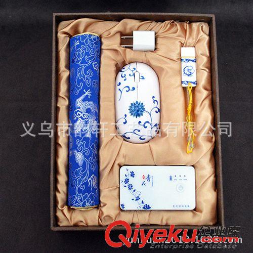 馬年特色禮品系列 新年新穎特色青花瓷商務會議禮品套裝 中國紅五件套裝定做logo