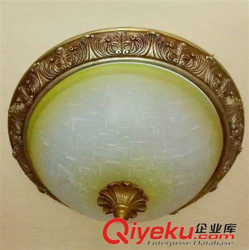 現(xiàn)貨吸頂燈 現(xiàn)貨歐式田園樹脂吸頂燈圓形gd別墅茶樓裝飾客廳走廊過道玄關(guān)燈原始圖片2
