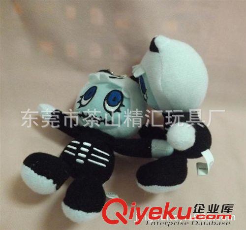 工藝品，禮品，布藝禮品公仔 毛絨精品掛件 8CM黑色卡通小公仔飾品掛件 包包配飾原始圖片2