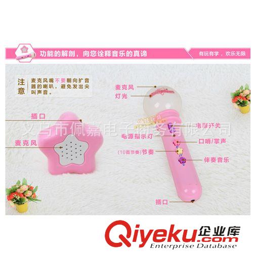樂器玩具 寶麗麥克風(fēng) 隨身卡拉ok 帶音樂燈光 過家家