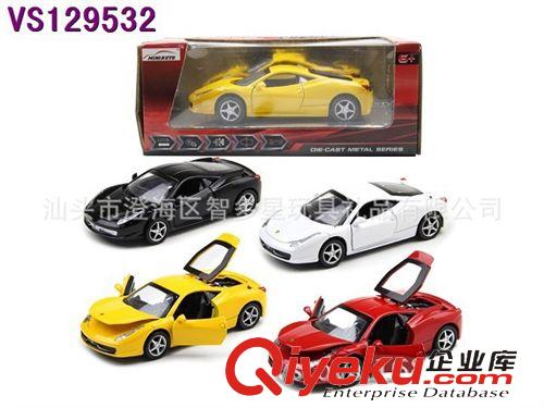 合金系列 供應(yīng)1：28仿真回力合金法拉利燈光音樂車/合金車/車模原始圖片2