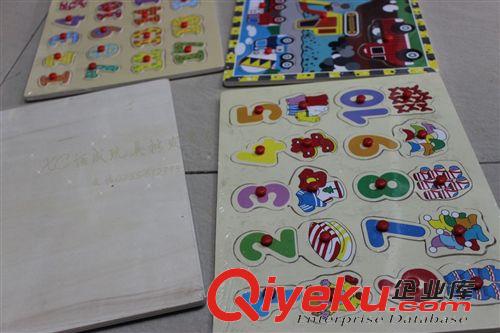 紙板拼圖/木制拼圖 小額批發木制拼圖木制玩具啟蒙教具字母拼板數字水果拼圖多款混裝原始圖片2