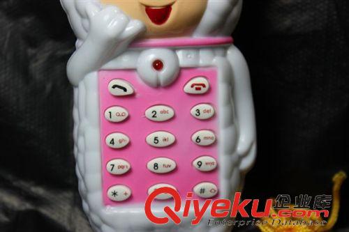 玩具電話/電子琴類 小額300元起混批發電動玩具喜羊羊琴美羊羊手機琴帶燈光音樂XC008原始圖片2