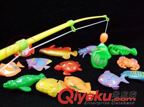 餐具/工具/釣魚過家家系列 小額300元起混批發(fā)過家家片裝玩具大號磁性快樂釣魚雙魚桿+16條魚原始圖片2