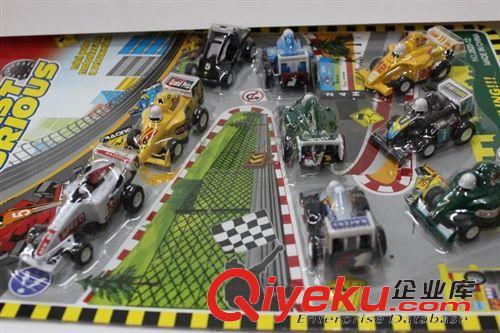 車片/片裝系列玩具 小額玩具批發(fā)機動塑膠 片裝優(yōu)質回力F賽車/多色多款混/1板內有9只原始圖片3