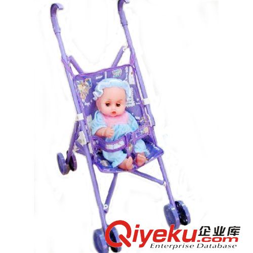 手推玩具 小額批發(fā)兒童益智過家家嬰兒 塑料手推車配娃娃1個(gè) 嬰幼兒助學(xué)車原始圖片3