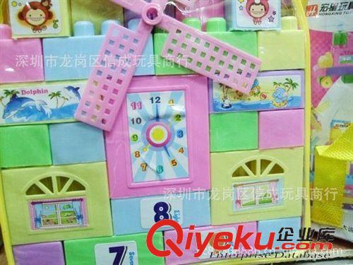 積木玩具 小額300元起混批發(fā)兒童智力玩具背包百變積木58塊拼裝積木原始圖片2