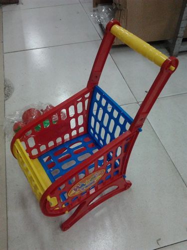 串珠/插珠/拆裝玩具 小額玩具混批發優質兒童仿真購物車水果蔬菜車 中號嬰兒手推車原始圖片3