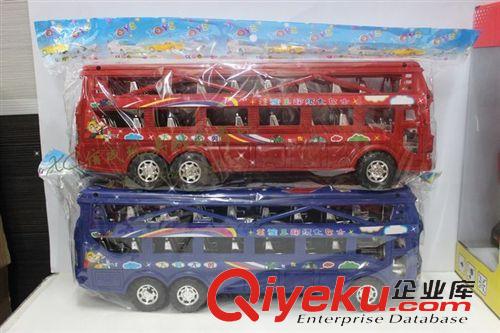 慣性車/滑行玩具 小額玩具混批發(fā)力控慣性大號 卡通雙層慣性巴士 2色混裝 美猴圖案原始圖片3