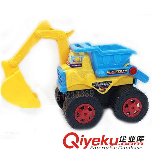 慣性車/滑行玩具 小額玩具混批發(fā)力控挖土機(jī)車 24CM滑行工程車 手動(dòng)載推土車2款混