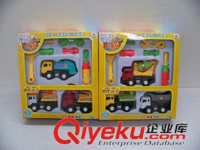 慣性車/滑行玩具 小額混批發(fā)益智拆裝玩 具 力控組裝工 程車吊車攪拌車貨車等多款原始圖片3