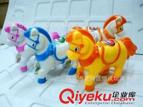 上鏈/拉線/回力玩具 小額300元起混批發(fā)上鏈發(fā)條玩具卡通多色上鏈行走馬上鏈跳馬原始圖片2