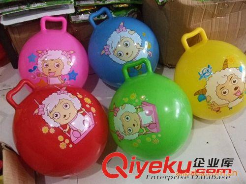 充氣動(dòng)物/球玩具 小額玩 具混批發(fā)正品淘氣堡10寸光滑球PVC料手 柄球彈跳波 波球原始圖片3