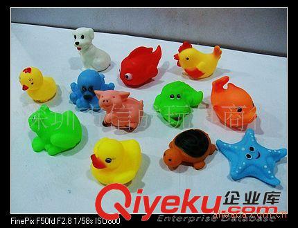 搪膠玩具 小額300元起混批嬰幼兒開心伴澡玩具12只/1袋混裝搪膠玩具原始圖片2