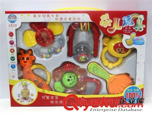 搖鈴/口哨/鼓/床鈴 小額混批發(fā)力控嬰幼兒玩具手搖鈴彩鈴加厚多彩多款混 6件優(yōu)質(zhì)搖鈴原始圖片3