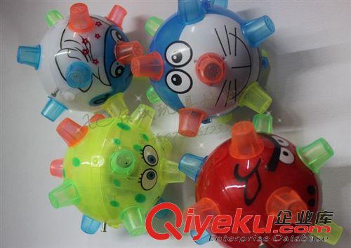 閃光玩具 小額玩具混批發(fā)電動(dòng)玩具七彩音樂滾動(dòng)跳舞球跳跳球蹦蹦球卡通圖案原始圖片3