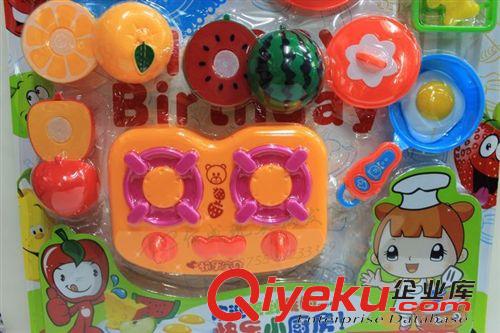 餐具/工具/釣魚過家家玩具 小額塑料玩具批過家家12種優(yōu)質(zhì)仿真廚具 中號精靈狗手切水果原始圖片3