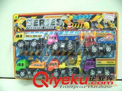 車片/片裝系列玩具 小額300元起混批發(fā)片裝回力玩具工程作業(yè)車吊車攪拌車油罐車5538原始圖片2