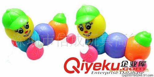 上鏈/拉線/回力玩具 小額批發(fā)熱銷地檔上鏈發(fā)條玩具上鏈卡通七彩毛毛蟲 經(jīng)典搞笑行走原始圖片3
