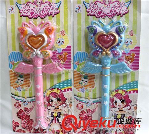 熱銷產品 小額玩 具混批發電動魔仙巴拉棒閃光+音樂3C炫動魔法棒 2色混裝原始圖片3