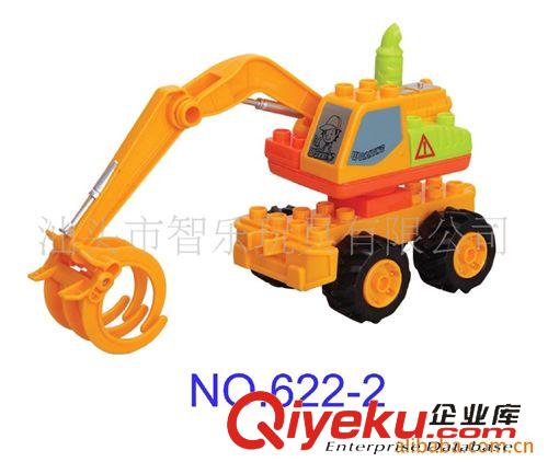 積木 智樂公司益智積木拼裝工程車，中英文包裝，ZL2622-2,積木