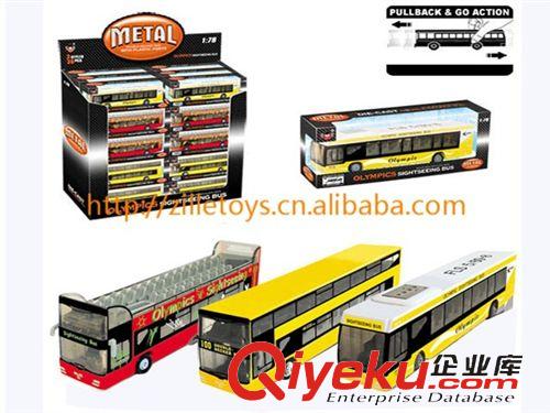 合金車 智樂三款1:78合金回力巴士帶IC(30只裝)ZL08906回力合金巴士原始圖片2