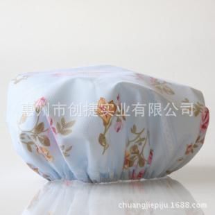 PVC/EVA 浴帽 【廠家定做】EVA針車包邊透明成人浴帽 成人包頭帽 可印刷LOGO