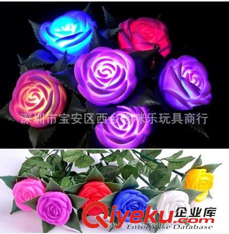 價格分類 新品熱賣禮品LED創意玫瑰花七彩小夜燈新奇特七夕情人節禮物燈原始圖片2