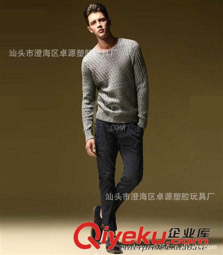 毛衣加工廠OEM：3-14針外貿(mào)毛衣加工生產(chǎn) 男士毛衣加工訂做 男時裝毛衫定做 廣東汕頭澄海服裝加工廠