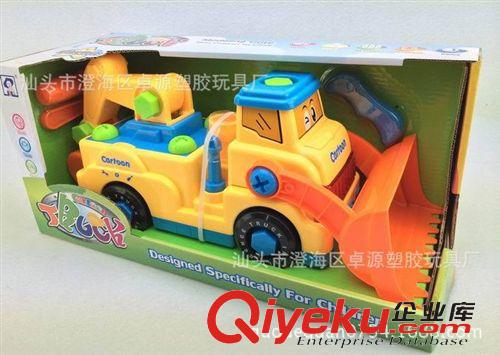 電動(dòng)玩具 供應(yīng)電動(dòng)益智工程車 拆裝益智工程車 積木工程車 帶燈光 帶音樂(lè)原始圖片2