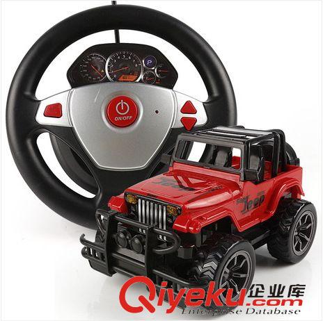 遙控車／遙控飛機(jī) 方向盤重力感應(yīng) 1：24牧馬人越野吉普車遙控玩具 帶充 6851原始圖片2