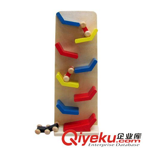 木制玩具 樓梯滑翔車 木制云霄飛車 寶寶{za}的車車 兒童玩具 木質(zhì)滑滑車原始圖片3