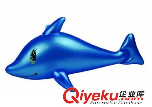 充氣卡通、模型 廠家直銷(xiāo)充氣藍(lán)色海豚、水上坐騎tj原始圖片2
