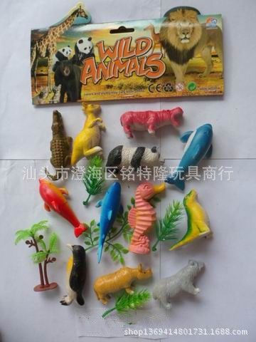 搪膠玩具 價真貨實 廠家直銷搪膠動物 家禽動物（6寸帶草樹） 新奇特贈品