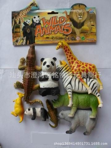 搪膠玩具 價真貨實 廠家直銷搪膠動物 家禽動物（6寸帶草樹） 新奇特贈品