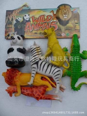 搪膠玩具 創(chuàng)意廣告贈品  家禽動物（6寸帶草樹混裝）全網(wǎng){zd1}價玩具