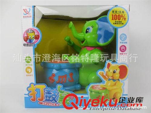 打鼓玩具 供應(yīng)電動(dòng)萬向燈光音樂打鼓卡通象 電動(dòng)玩具 地?cái)偀徜N玩具原始圖片2