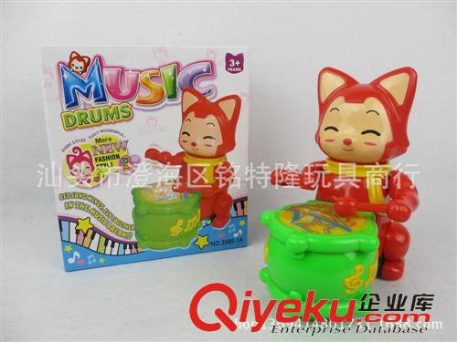 打鼓玩具 供應(yīng)電動(dòng)萬(wàn)向燈光音樂(lè)打鼓玩具 兒童電動(dòng)玩具 地?cái)偀徜N