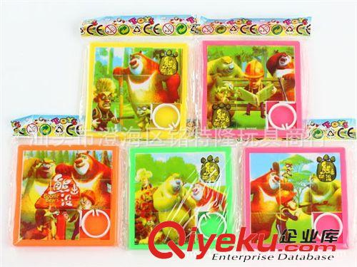 OPP小袋裝禮品贈(zèng)送 卡通熊出沒9格智力拼圖 塑料拼版 兒童益智玩具 促銷贈(zèng)品小玩具原始圖片3