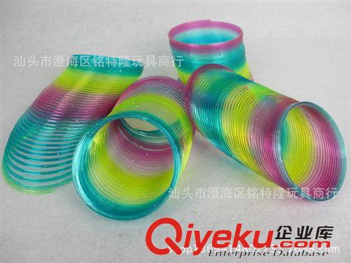 彩虹圈 供應中型彩虹圈臺灣色 彈力圈 塑料彈簧圈 兒童創意玩具 益智玩具原始圖片2