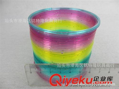 彩虹圈 供應中型彩虹圈臺灣色 彈力圈 塑料彈簧圈 兒童創意玩具 益智玩具原始圖片3