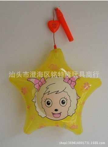新年禮品/玩具 羊年玩具 喜羊羊五星燈籠 兒童手提燈光音樂(lè)燈籠 地?cái)偀徜N原始圖片2