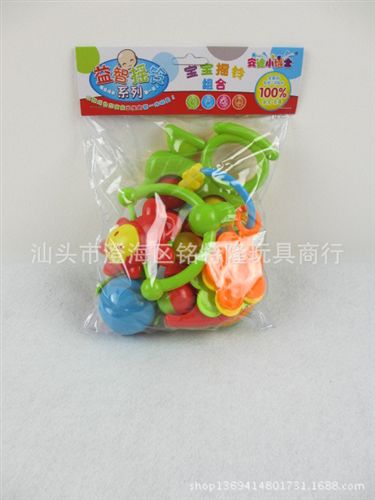 嬰幼兒系列 批發(fā) 嬰兒玩具搖鈴6件套裝 禮品廣告 搖鈴嬰幼兒玩具原始圖片3